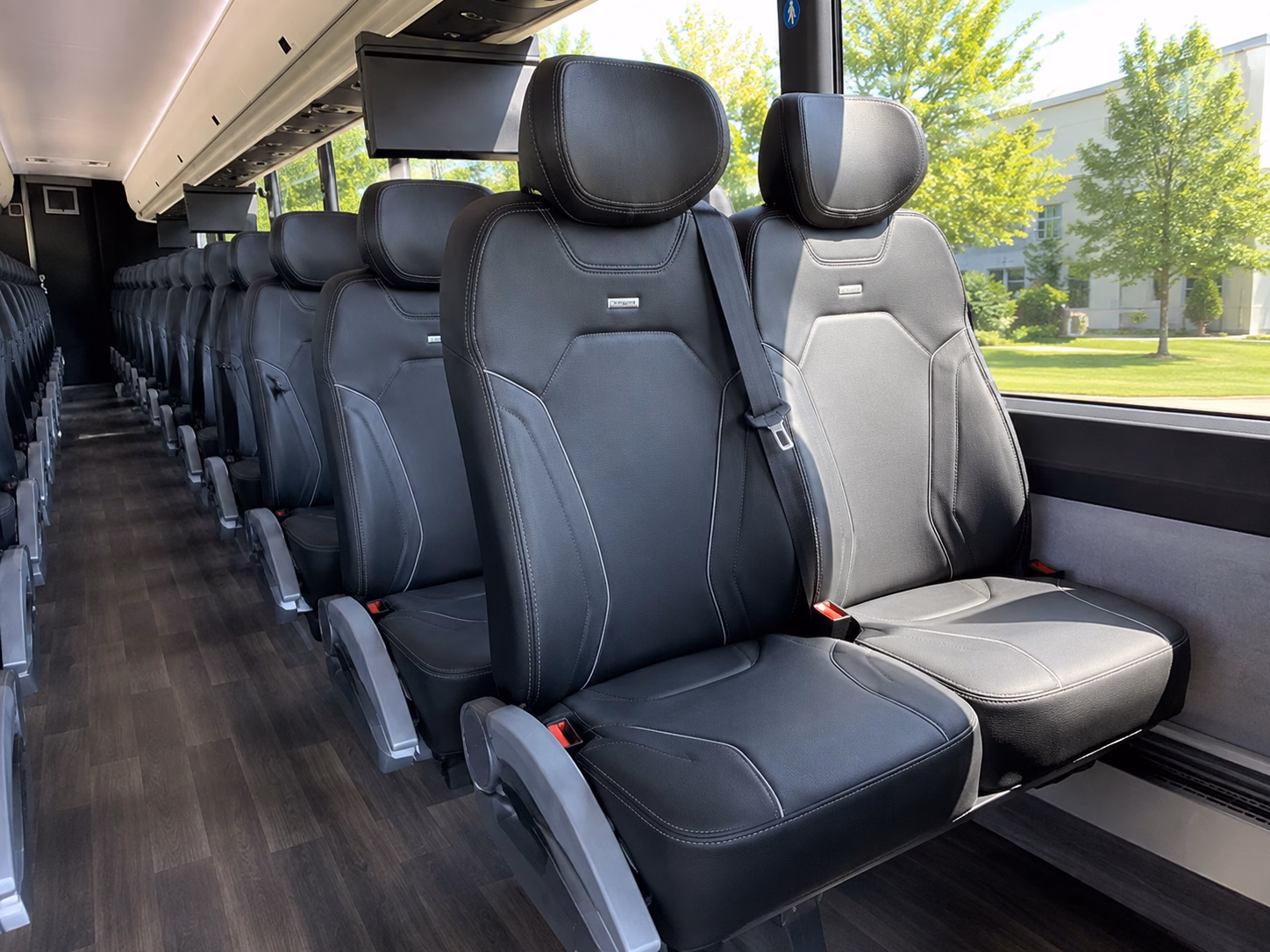 kansas city charter bus services interior